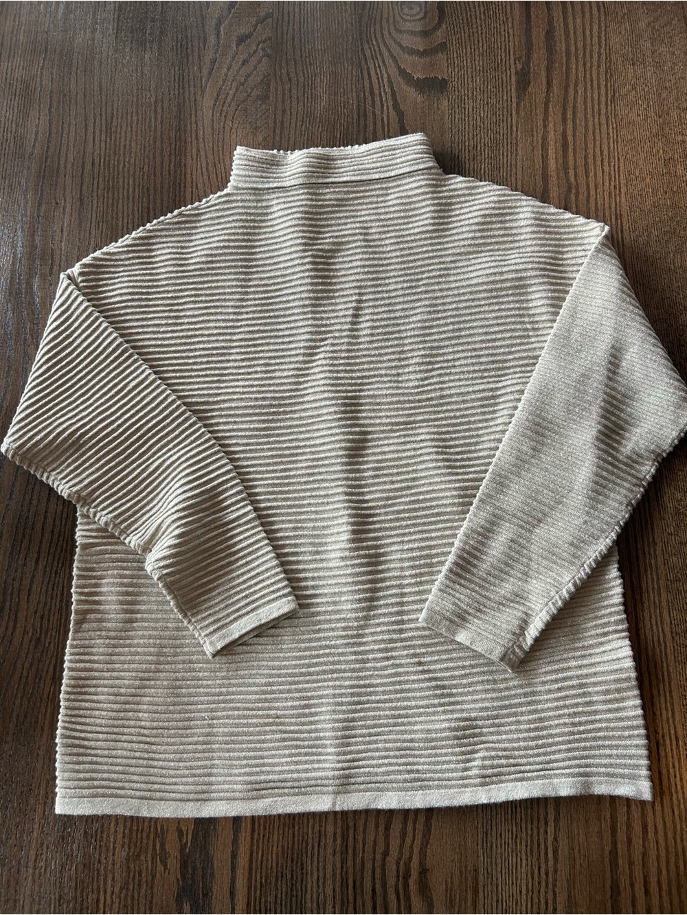 Tahari Women’s Textured Mock Neck Sweater - Cream